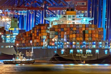 TOP10 der zehn größten Reedereien bei der Verschiffung von Gütern anhand TEU